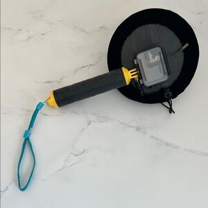 Floating dome underwater goPro 5/6/7 Camera Handle with Teal Wrist Strap